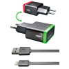 Зарядное устройство E-power 2 * USB 2.1A + кабель Lightning (EP712HAS) изображение 2