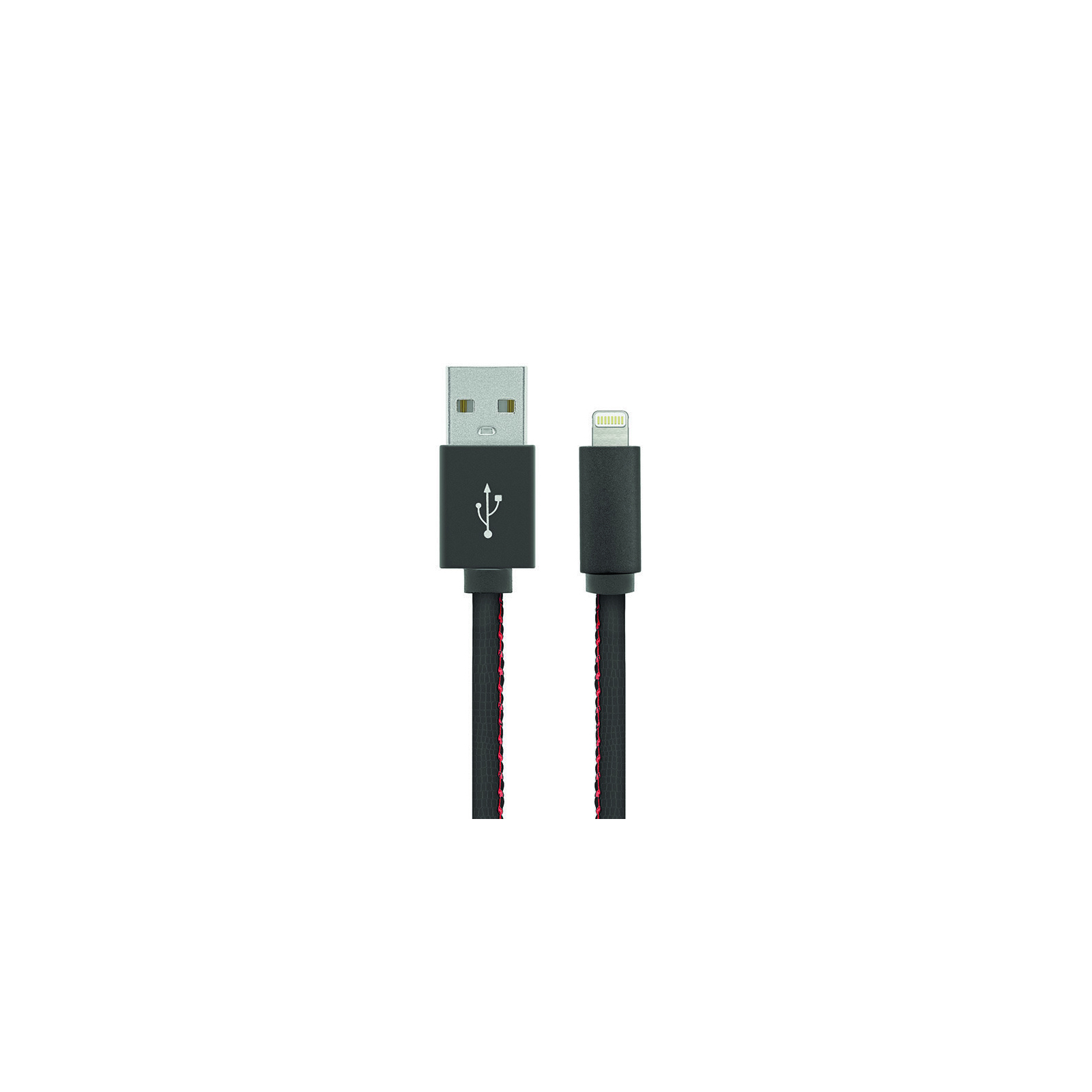 Дата кабель USB 2.0 AM to Lightning 1.0m Leather Edition Black Gelius (40404)