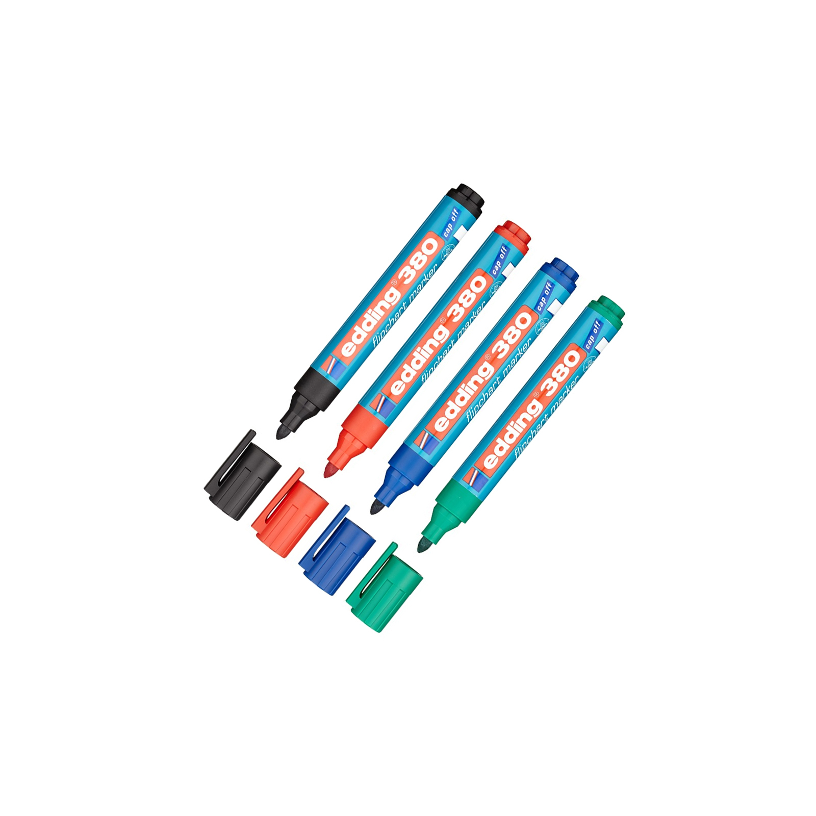 Набір маркерів Edding Flipchart e-380 1,5-3 мм, round tip, SET 4colors (blister PV (380/4/BL)