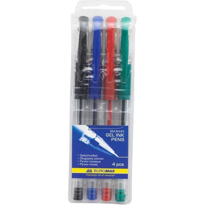 Ручка гелева Buromax SET*4шт (BM.8440) зображення 2