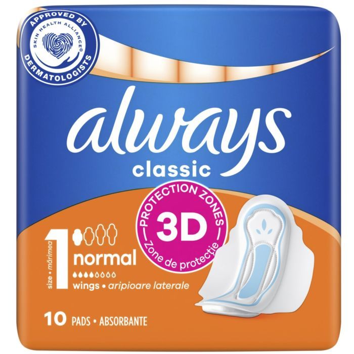 Гигиенические прокладки Always Classic Normal Размер 1 10 шт. (4015400259275) изображение 2