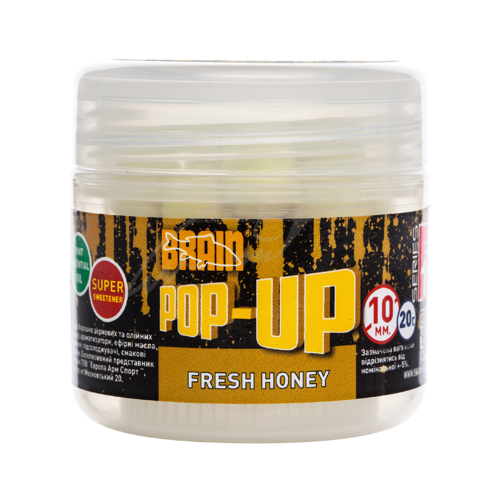 Бойл Brain fishing Pop-Up F1 Fresh Honey (мед з м'ятою) 10 mm 20g (1858.02.41)