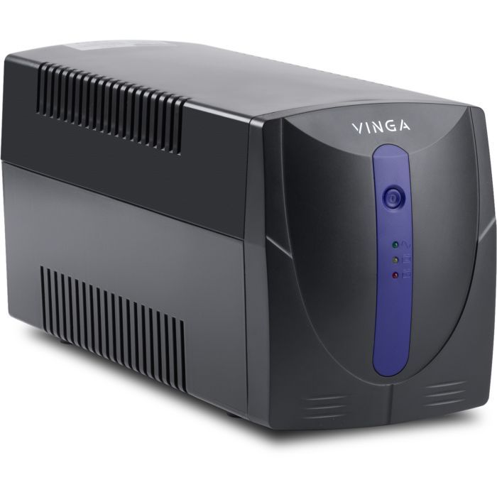 Пристрій безперебійного живлення Vinga LED 1200VA plastic case (VPE-1200P) зображення 2