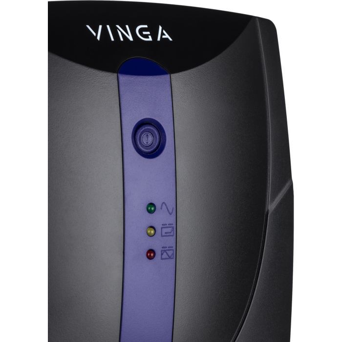 Пристрій безперебійного живлення Vinga LED 1200VA plastic case (VPE-1200P) зображення 4