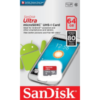 Карта памяти SanDisk 64GB microSD class 10 UHS-I Ultra (SDSQUNC-064G-GN3MN) изображение 2