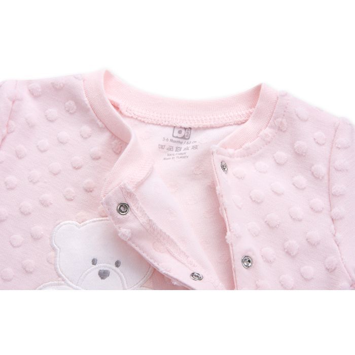 Человечек детский Bibaby с медвежонком (60063-50G-pink) изображение 4
