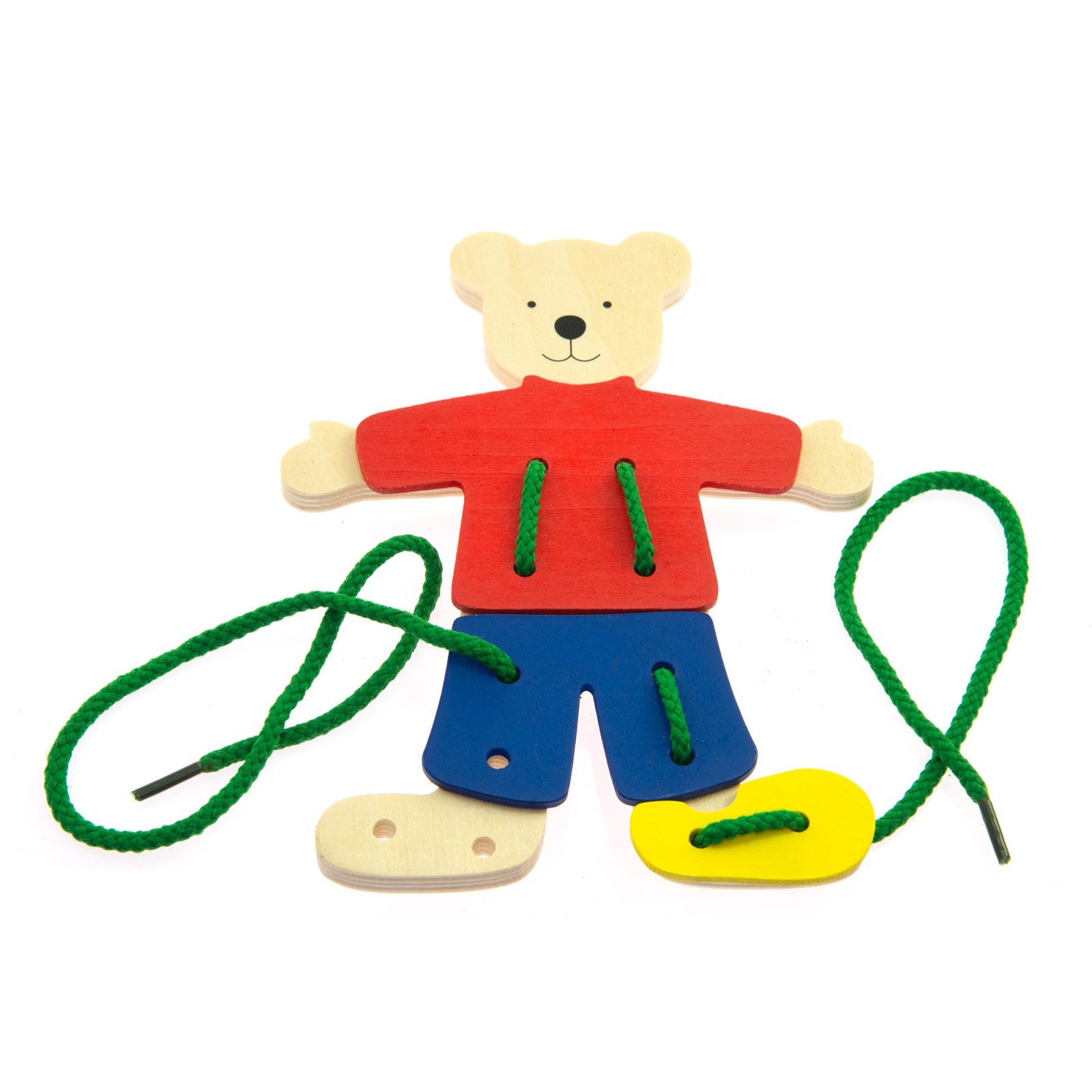 Розвиваюча іграшка Goki Шнуровка Медведь с одеждой (58929) зображення 3