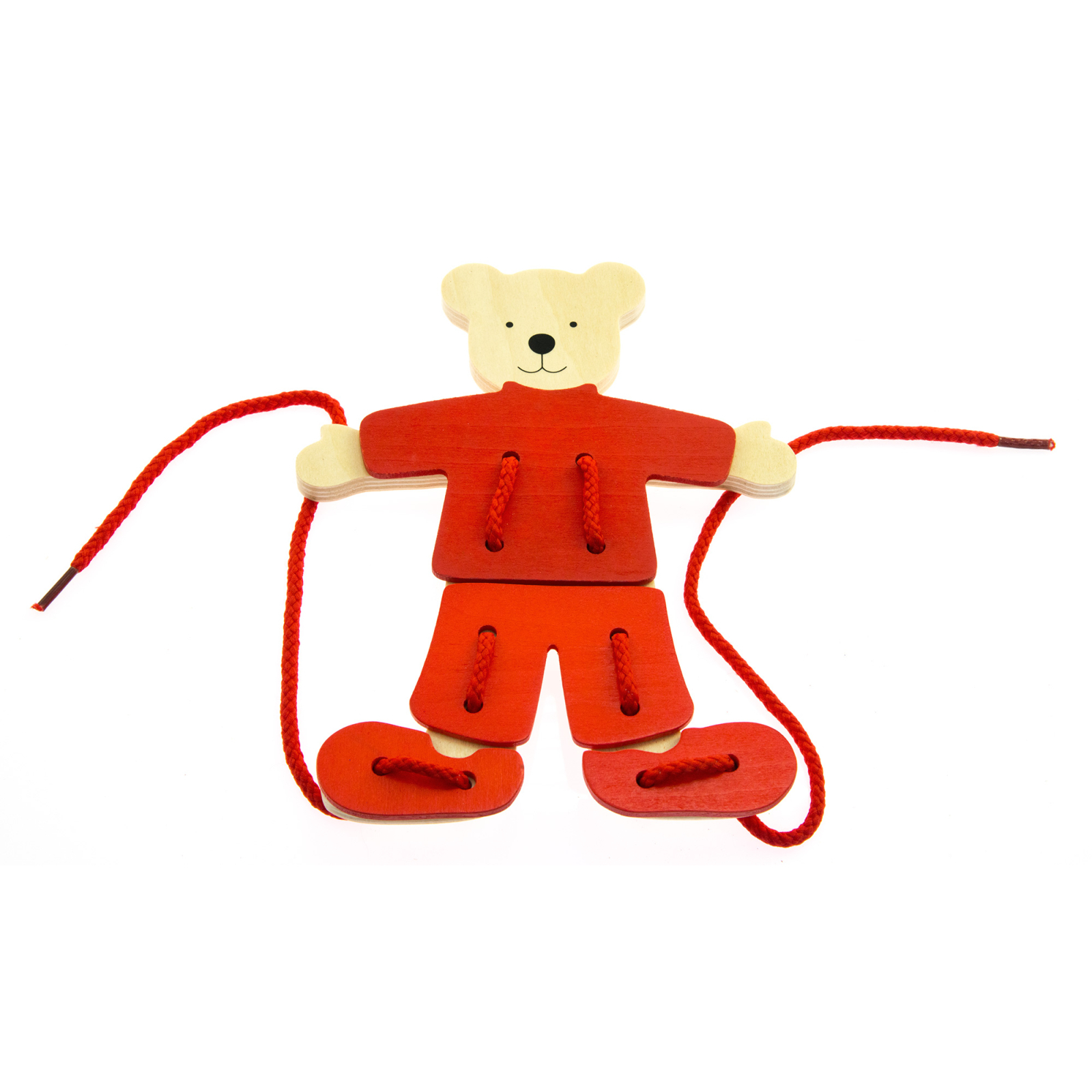 Развивающая игрушка Goki Шнуровка Медведь с одеждой (58929) изображение 4