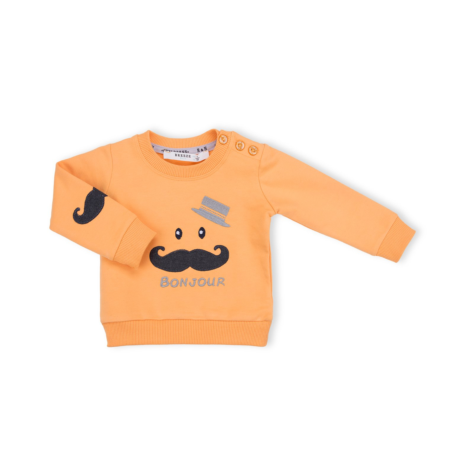 Набор детской одежды Breeze с аппликацией усов (10434-74B-yellow) изображение 2