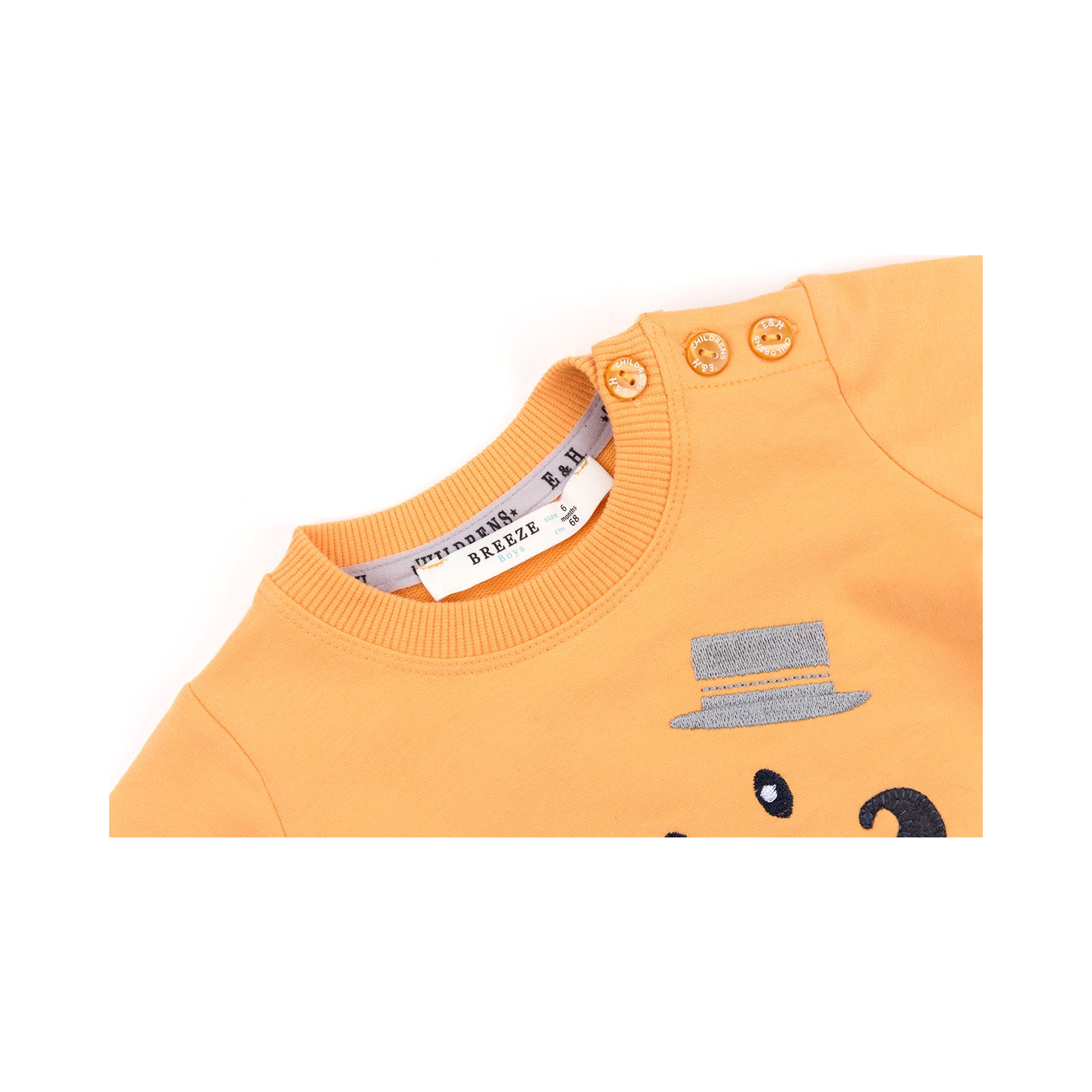 Набор детской одежды Breeze с аппликацией усов (10434-74B-yellow) изображение 7