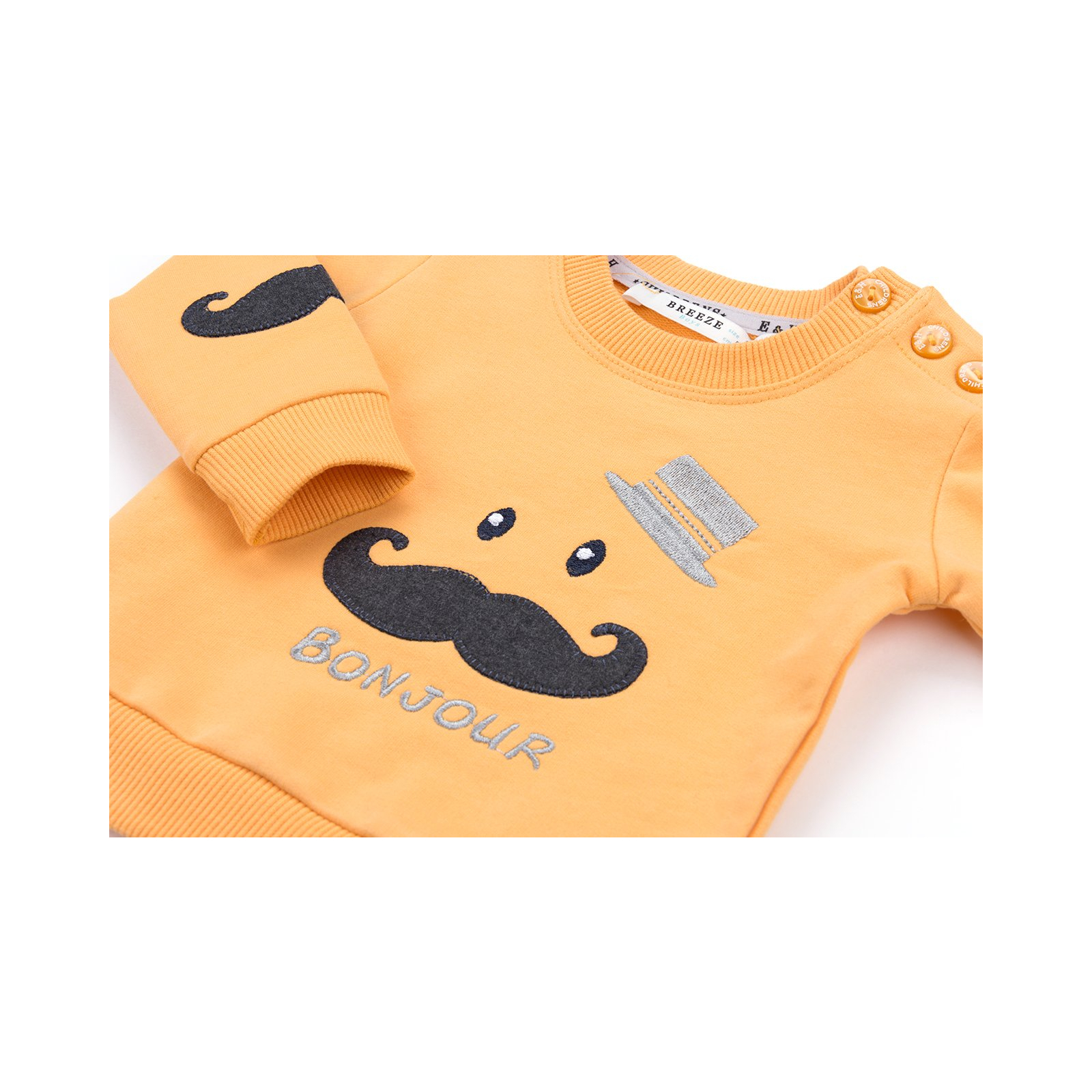 Набір дитячого одягу Breeze с аппликацией усов (10434-74B-yellow) зображення 8