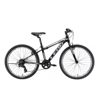 Велосипед Leon 24" JUNIOR 2018 AM 14G DD рама-12,5" Al чёрно-белый (OPS-LN-24-014)