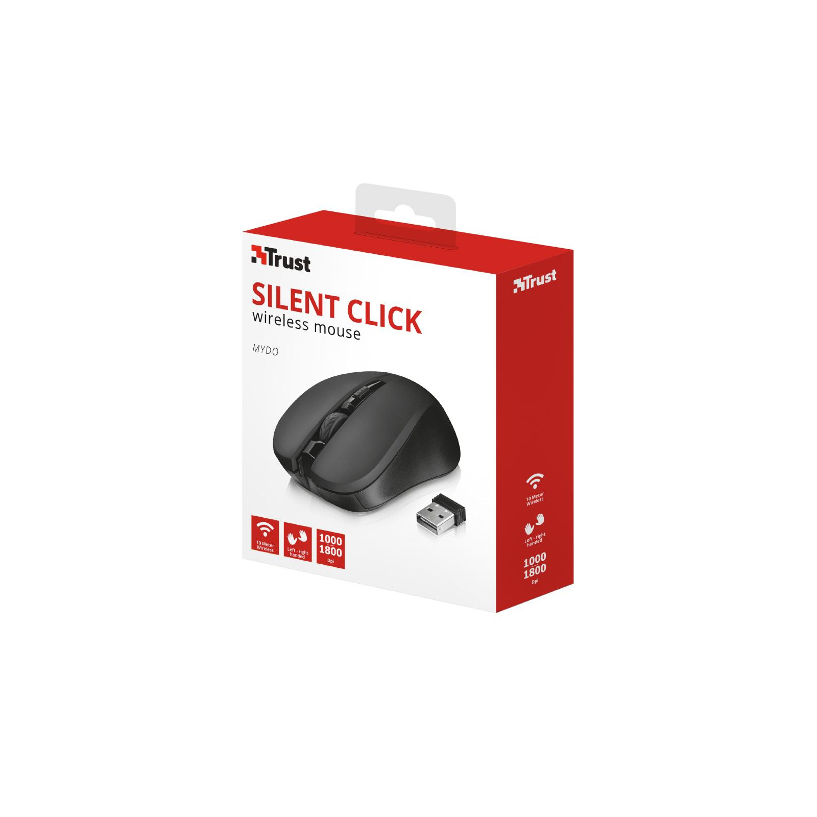 Мишка Trust Mydo Silent wireless mouse black (21869) зображення 5