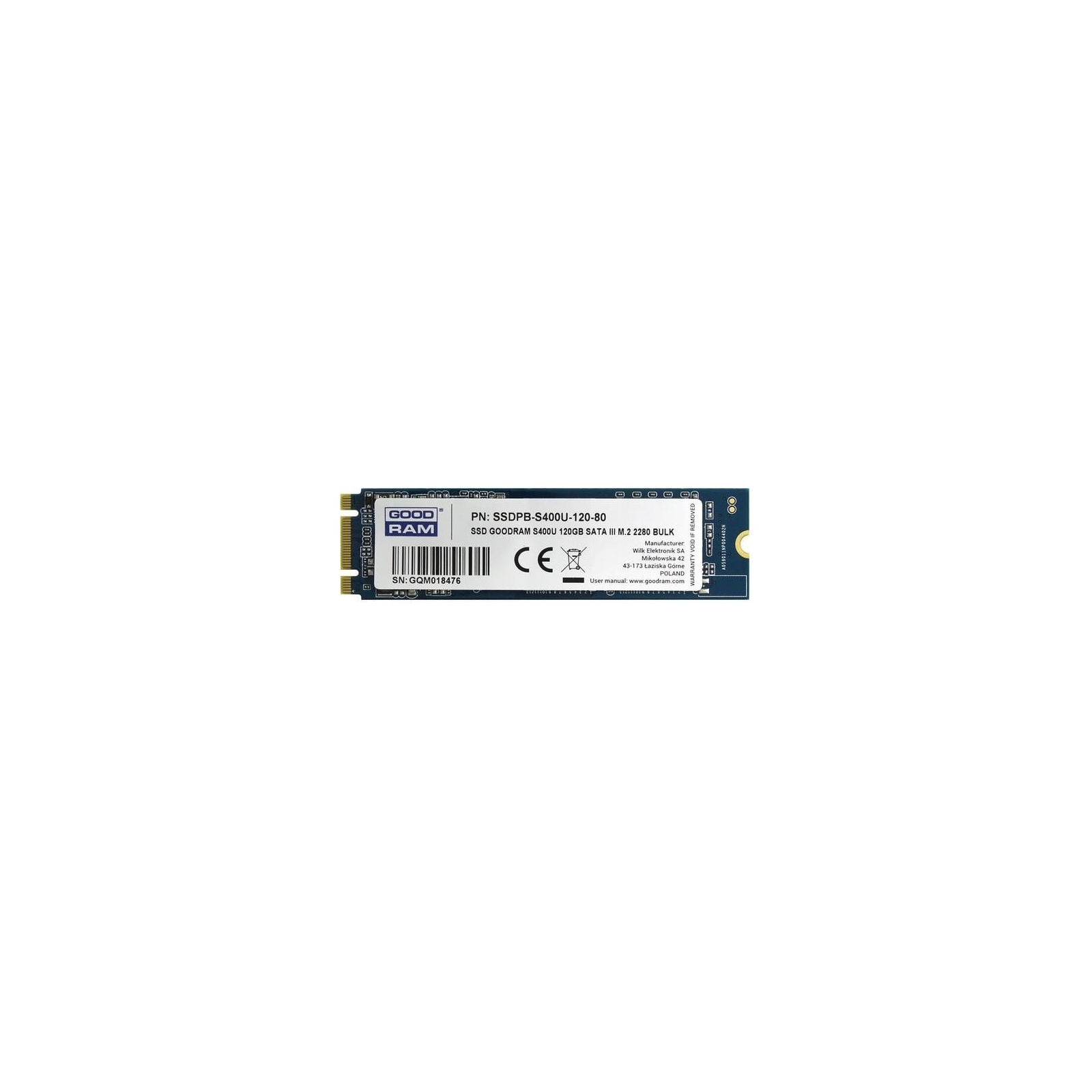 Накопичувач SSD M.2 2280 120GB Goodram (SSDPR-S400U-120-80)