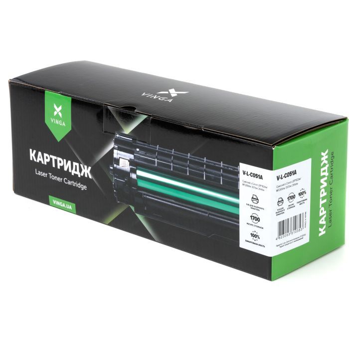 Картридж Vinga CANON 051H Black 4,1K (V-L-C051X) изображение 8