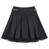 Юбка детская Lucky Life школьная с кружевом (12004-176G-black) изображение 2