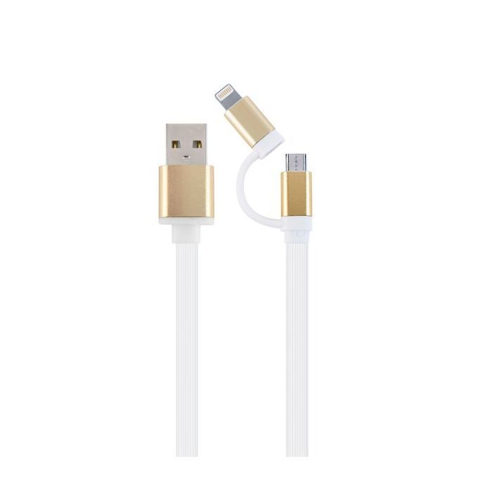 Дата кабель USB 2.0 AM to Lightning/Micro 1.0m Cablexpert (CC-USB2-AM8PmB-1M-GD)