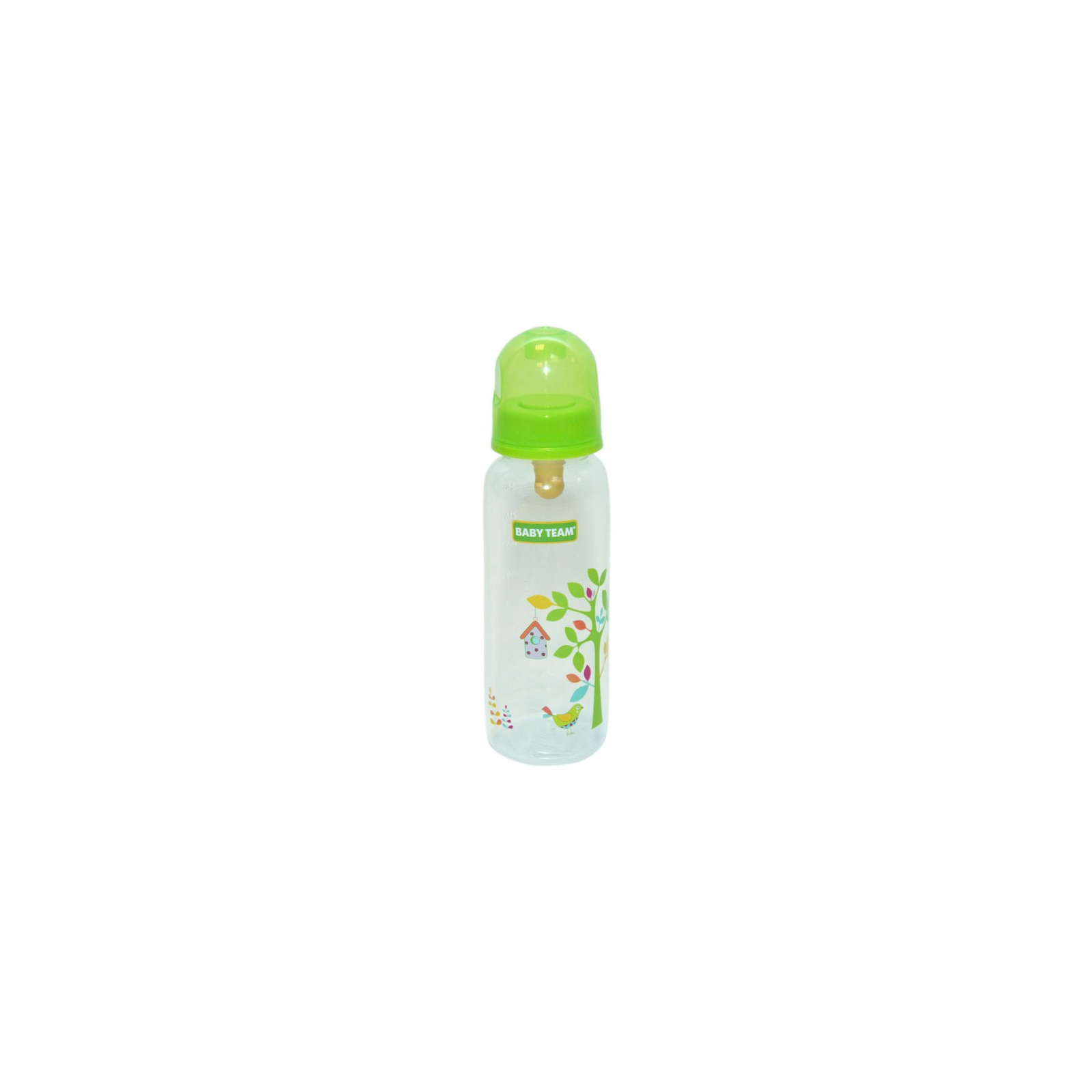 Бутылочка для кормления Baby Team с латексной соской, 250 мл 0+ салат (1310_салатовый) изображение 2