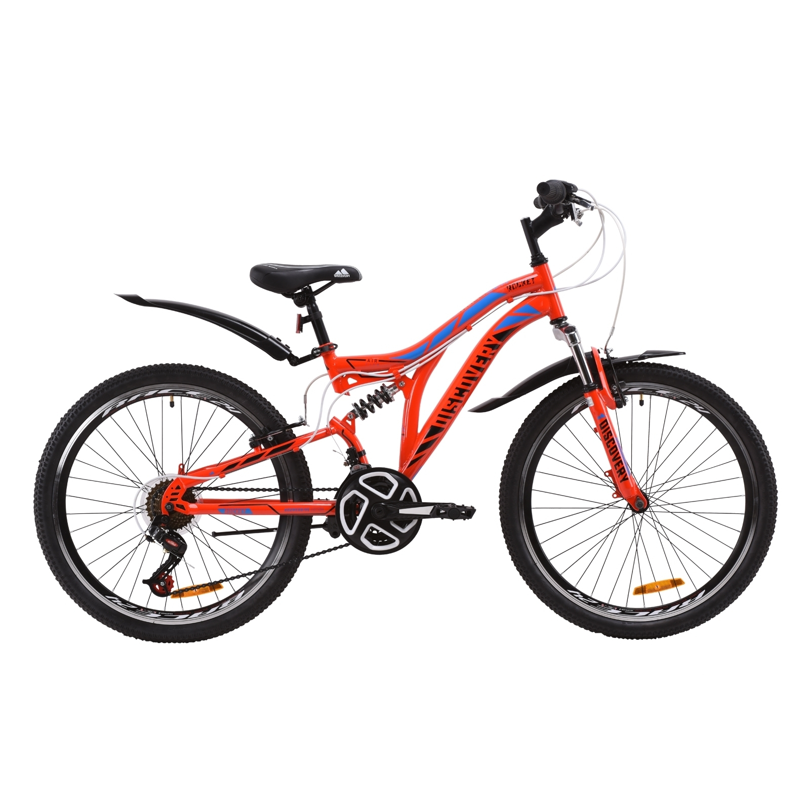 Велосипед Discovery 24" ROCKET AM2 Vbr рама-15" St 2020 красно-черный с синим (OPS-DIS-24-188)