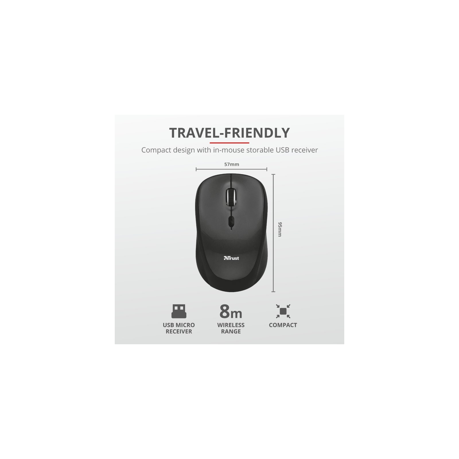 Чехол для ноутбука Trust 15.6" Yvo Mouse & Sleeve Black + mouse (23449) изображение 11