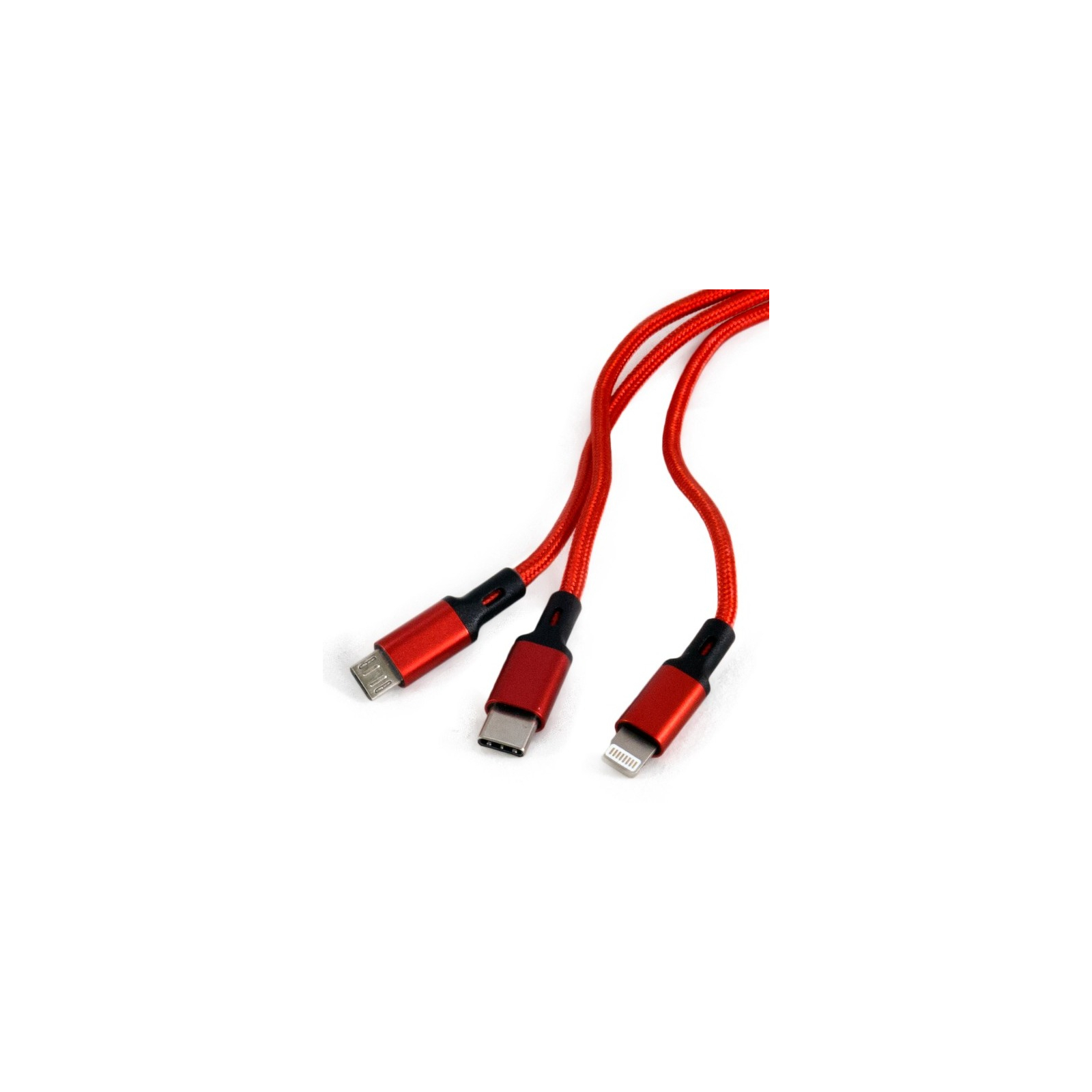 Дата кабель USB 2.0 AM to Lightning + Micro 5P + Type-C Extradigital (KBU1750) изображение 3