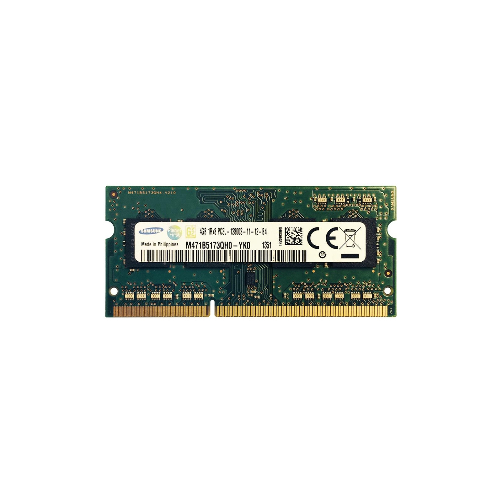 Модуль пам'яті для ноутбука SoDIMM DDR3L 4GB 1600 MHz Samsung (M471B5173QH0-YK0)