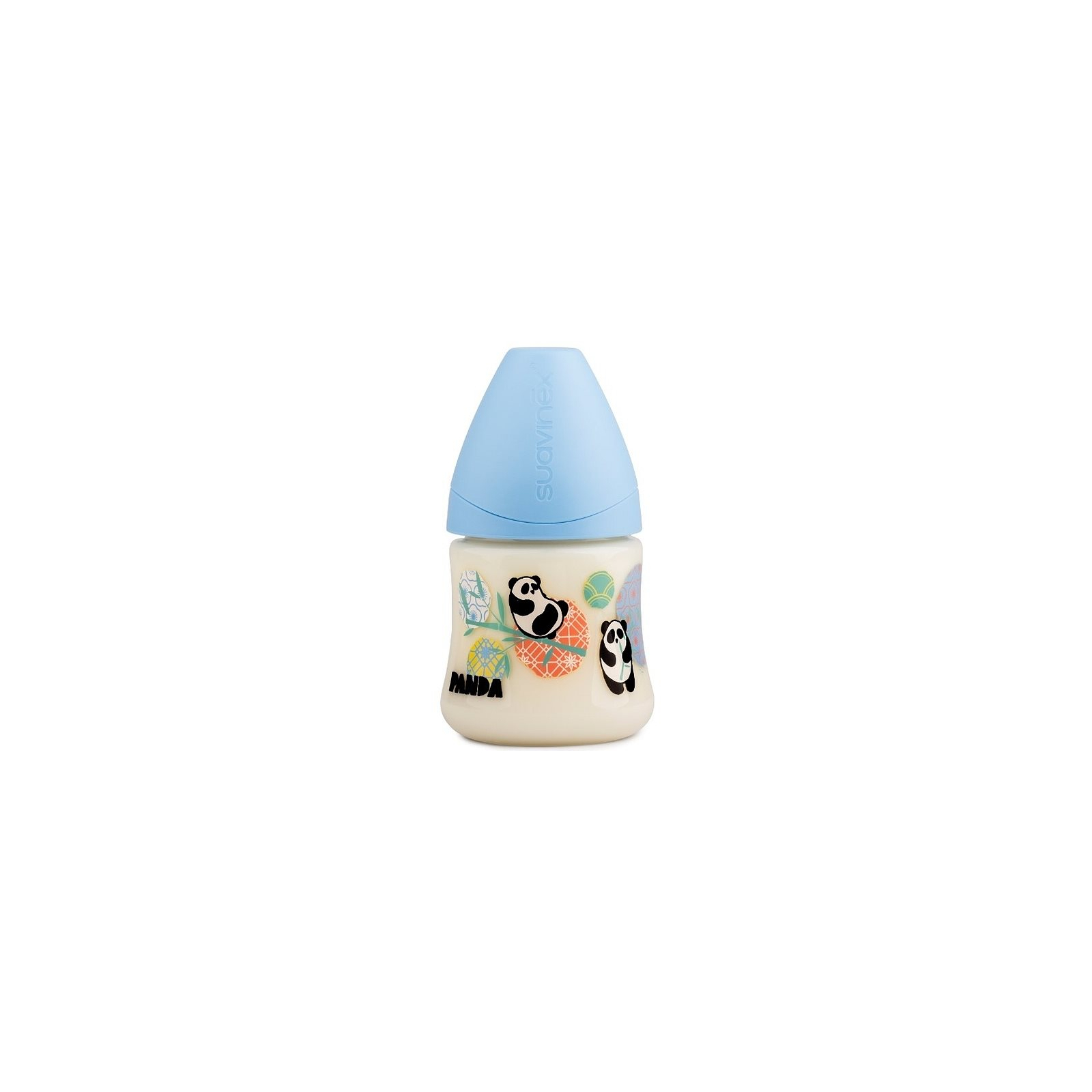 Бутылочка для кормления Suavinex Истории панды, 150 мл, 0+ голубая (303952)
