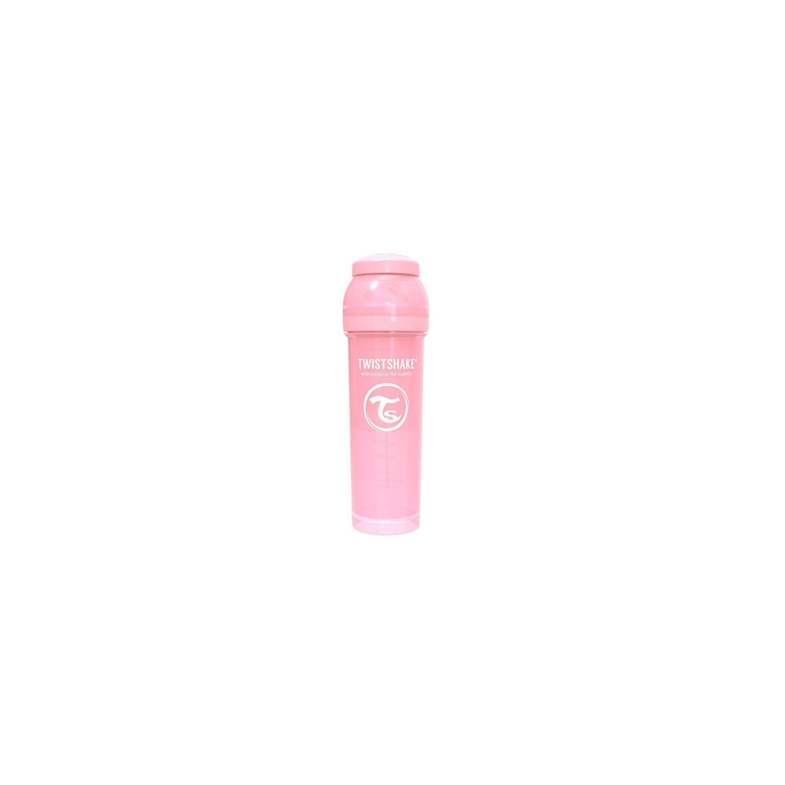 Бутылочка для кормления Twistshake антиколиковая 330 мл, светло-розовая (69870)