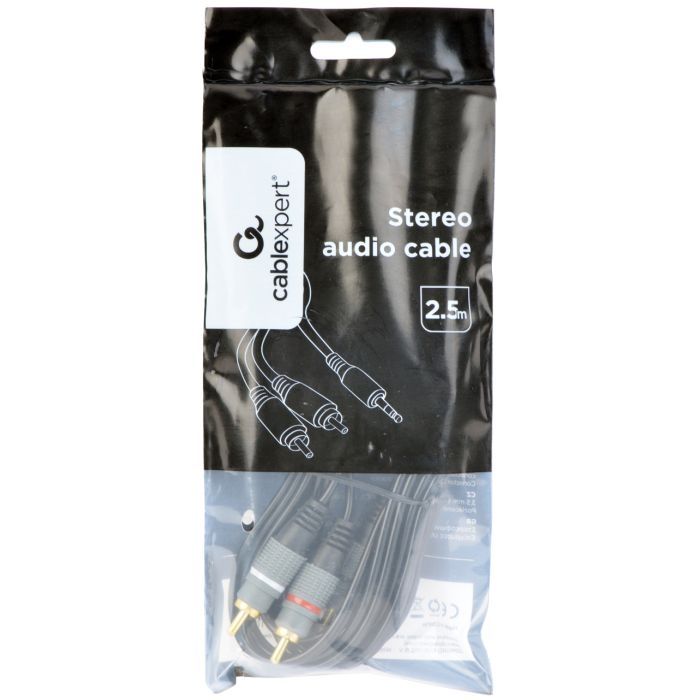 Кабель мультимедійний Jack 3.5mm to 2хRCA 2.5m Cablexpert (CCA-352-2.5M) зображення 2