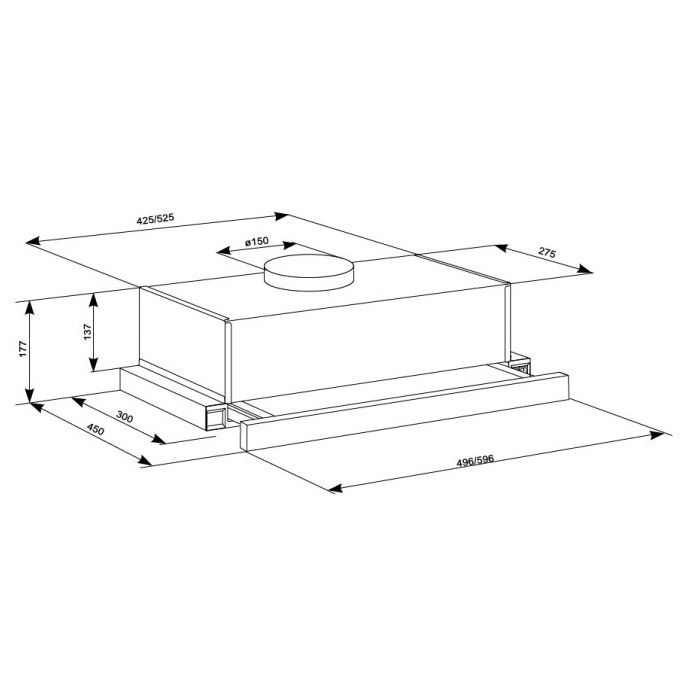 Витяжка кухонна Eleyus LOTUS 700 50 BL зображення 10