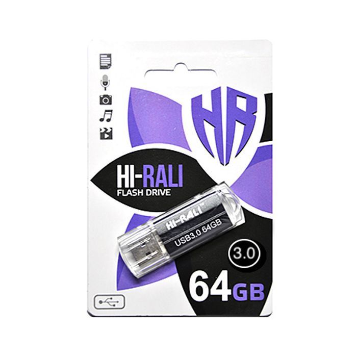 USB флеш накопитель Hi-Rali 64GB Corsair Series Black USB 3.0 (HI-64GB3CORBK)