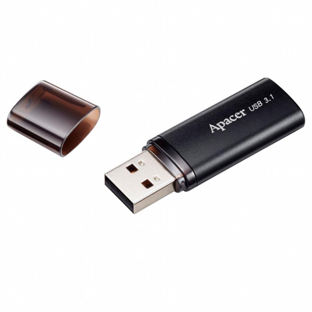 USB флеш накопичувач Apacer 128GB AH25B Black USB 3.1 (AP128GAH25BB-1) зображення 3