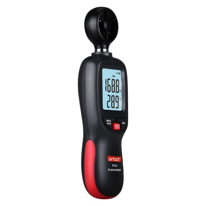 Анемометр Wintact цифровий крильчастий 0,3-30м / с, -10-45°C (WT82) зображення 2