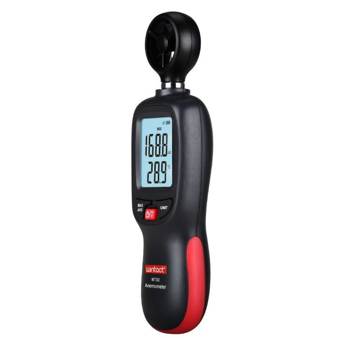 Анемометр Wintact цифровий крильчастий 0,3-30м / с, -10-45°C (WT82) зображення 3