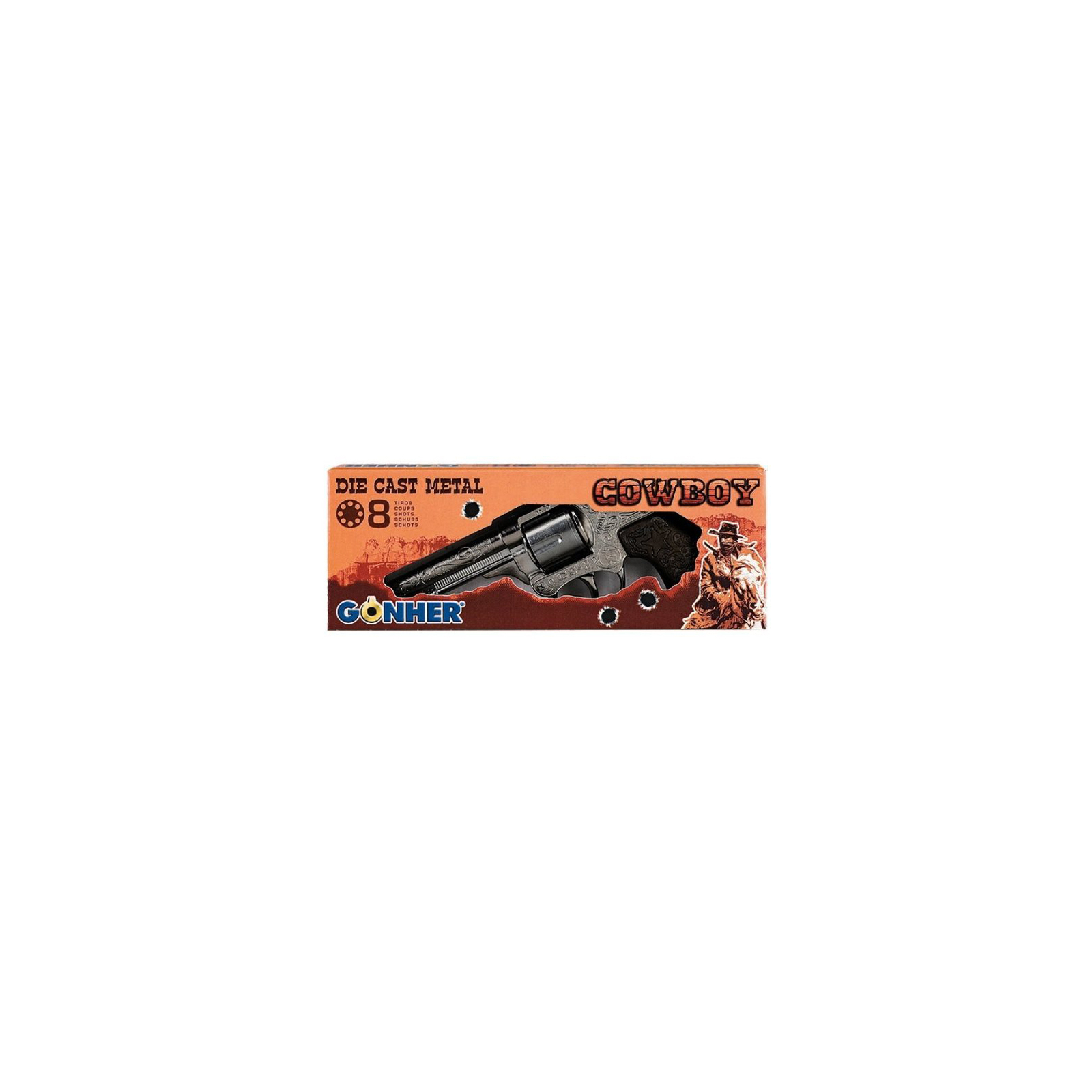 Іграшкова зброя Gonher Револьвер Ковбойський 8 зарядний (80/0) зображення 4
