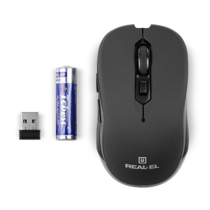 Мишка REAL-EL RM-330 Wireless Black зображення 7