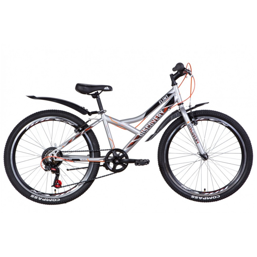 Велосипед Discovery 24" FLINT Vbr рама-13" 2021 Silver (OPS-DIS-24-223)