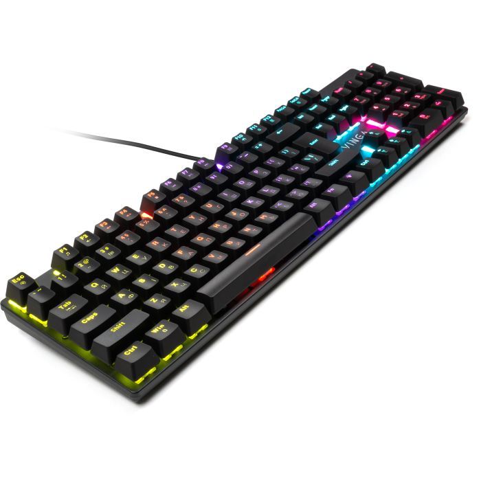 Клавиатура Vinga KBGM-100 LED Blue Switch USB Black (KBGM-100 Black) изображение 2