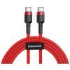 Дата кабель USB-C to USB-C 1.0m USB 3.1 3A red Baseus (CATKLF-G09) изображение 2