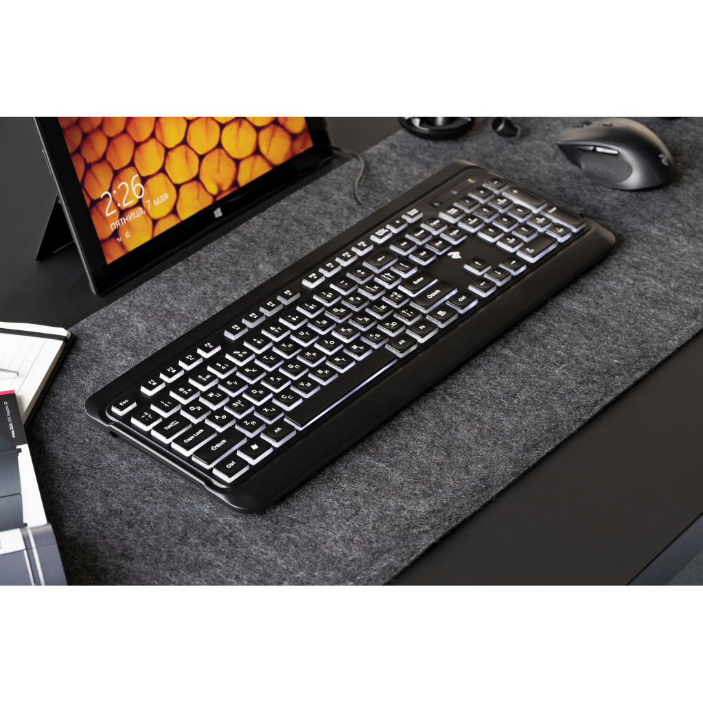 Клавіатура 2E KS120 White backlight USB Black (2E-KS120UB) зображення 10