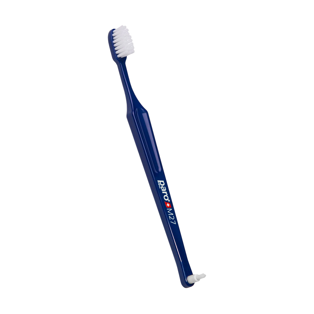 Дитяча зубна щітка Paro Swiss M27 середньої жорсткості, Синя (7610458007440-dark blue)