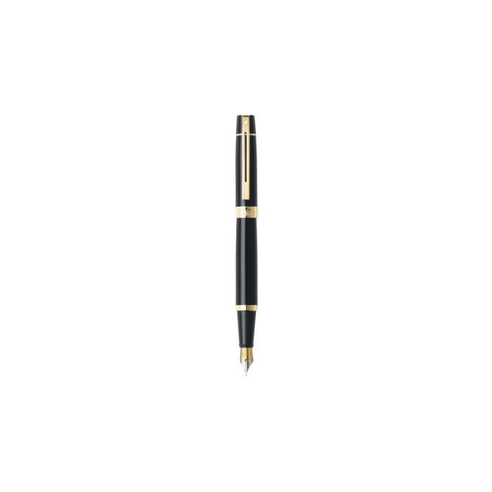 Ручка пір'яна Sheaffer Gift Collection 300 Glossy Black GT  FP M (Sh932504)