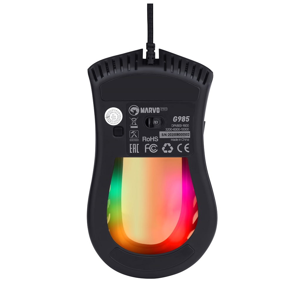 Мышка Marvo G985 RGB-LED USB Black (G985) изображение 5