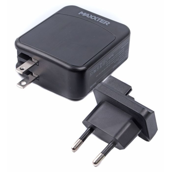 Зарядний пристрій Maxxter 1USB-A + 2USB-C (PD 65W+PD 18W + QC 3.0) (WC-PD65W-01) зображення 4