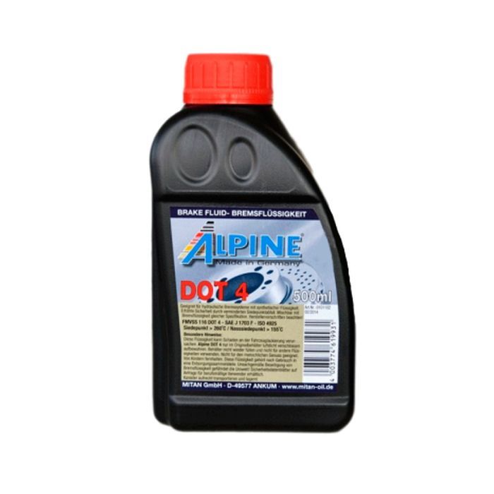 Тормозная жидкость Alpine Brake Fluid DOT 4 0,5л (1107-05)