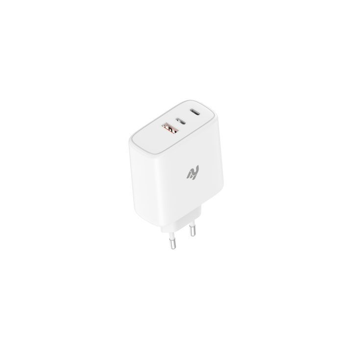 Зарядний пристрій 2E USB-C Wall Charger GaN 65W, white (2E-WC3USB65W-W) зображення 2
