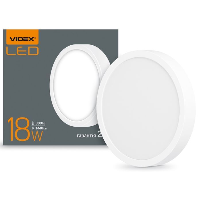Світильник Videx LED круглий накладний 18W 5000K (VL-DLRS-185) зображення 3