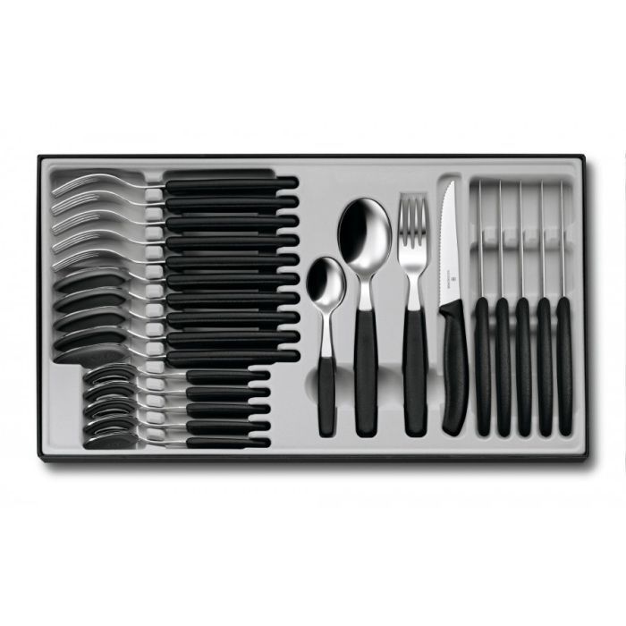 Набір столових приборів Victorinox SwissClassic Table Set 24 шт Black (6.7233.24)