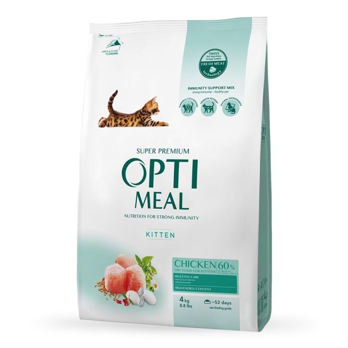 Сухой корм для кошек Optimeal для котят со вкусом курицы 1.5 кг (4820215369664)