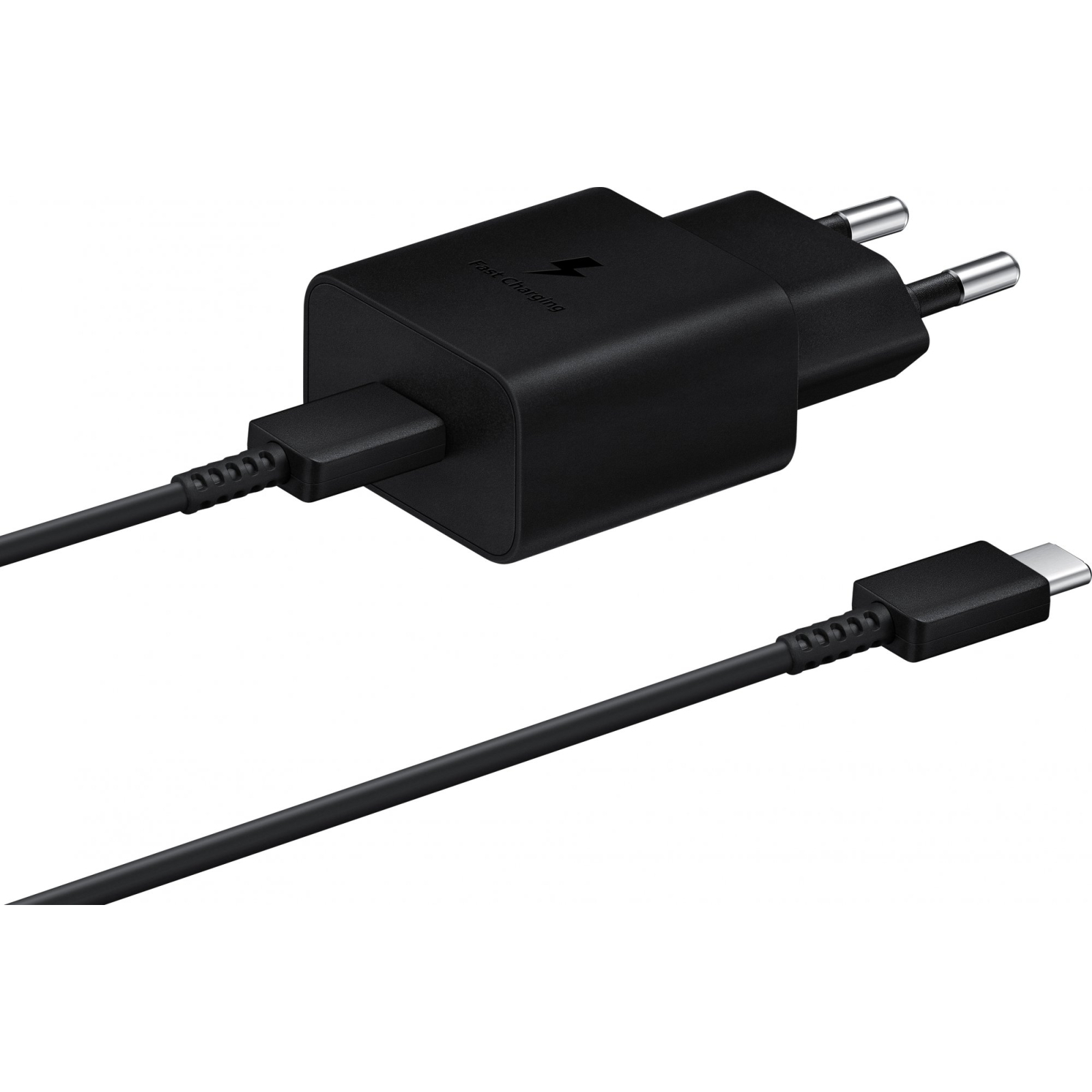 Зарядное устройство Samsung 15W Power Adapter (w C to C Cable) Black (EP-T1510XBEGRU) изображение 2